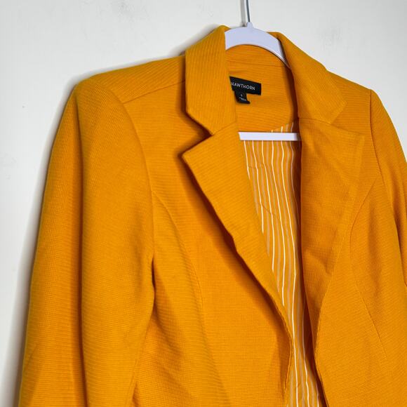 41 Hawthorn Natalie Knit Blazer Jacket Women’s Small Yellow Open Front NWT - Picture 3 of 8